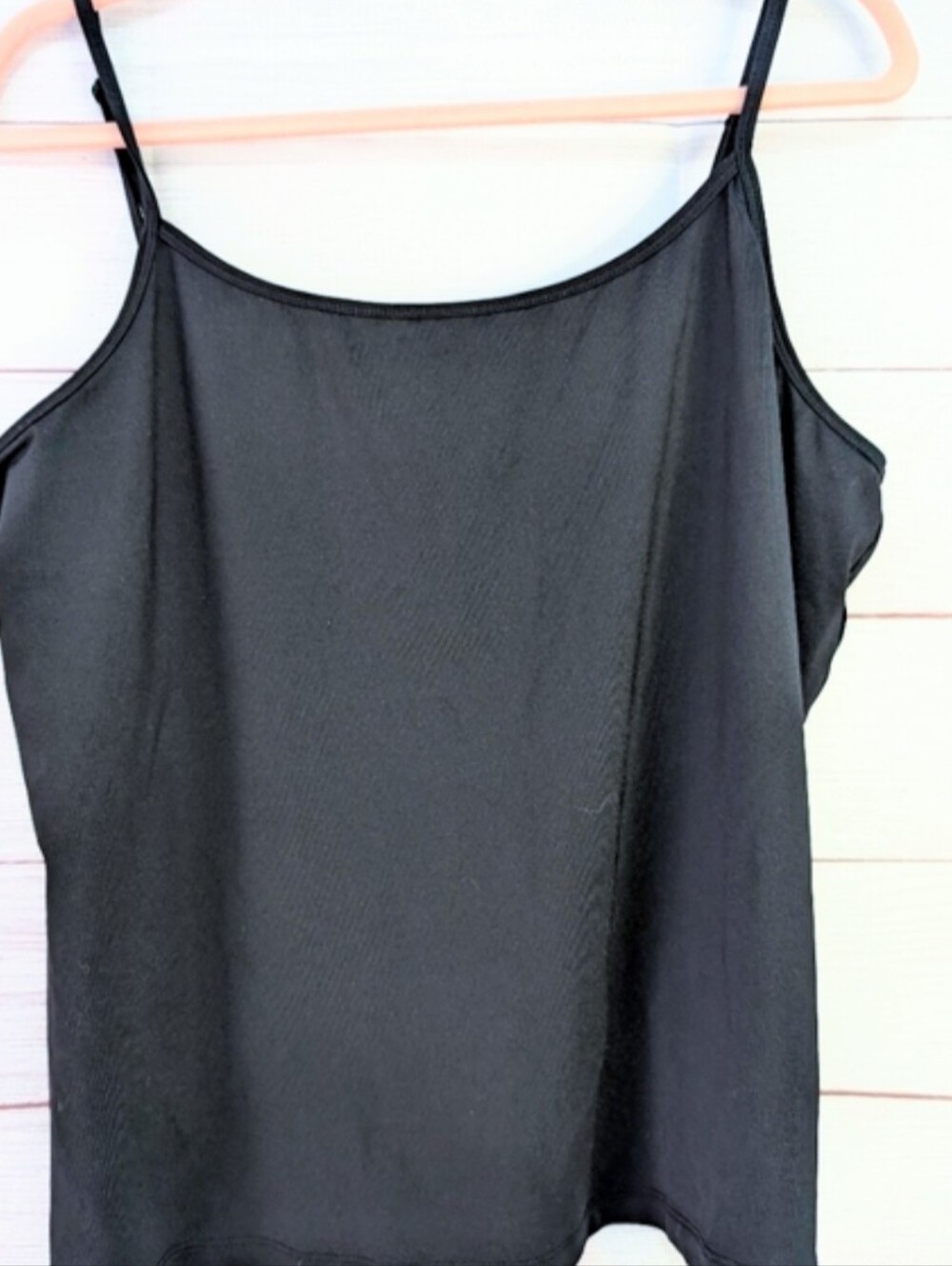 Nwot Lane Bryant Black Spaghetti Strap Crop Tank Size 1X / 18-20
